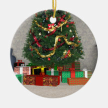 Verzierung: Geschenke unter dem Weihnachtsbaum Weihnachtsbaum Ornament