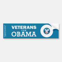 Veterane für Obama Autoaufkleber