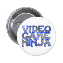VIDEOSPIEL NINJA (blau) Anstecknadelbuttons