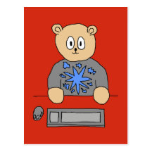 Videospiel-Spieler-Bär Postkarten