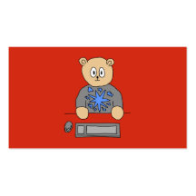 Videospiel-Spieler-Bär Visitenkartenvorlagen