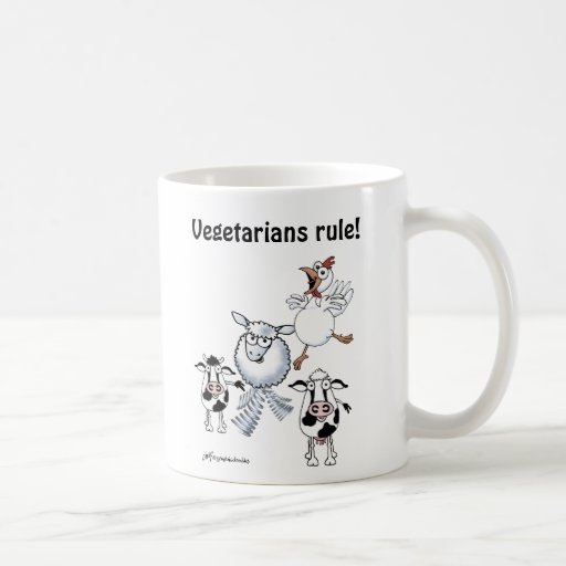 Vieh: "Vegetarier-Regel! " Kaffee Haferl
