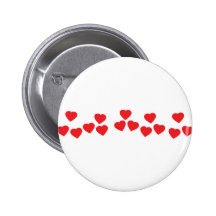 viele Herzen in der Linie Ikone Anstecknadelbuttons