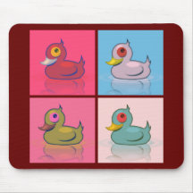 Vier bunte Enten Mousepads