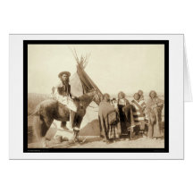 Vier Lakota indische Frauen vor Tipi Sd 1891 Karte