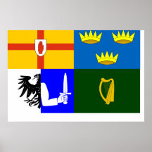 Vier Provinzen, Irland-Flagge Plakatdrucke