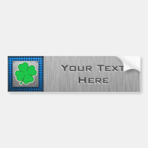 Vierblättriges Kleeblatt; Metallblick Auto Sticker