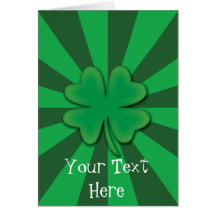 Vierblättriges Kleeblatt St Patrick Tageskarte