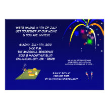 viertes 4. des 12x18 der Juli-Party-Grill-Einladun
