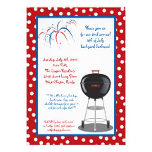 viertes 4. des 12x18 der Juli-Party-Grill-Einladun