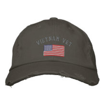Vietnam-Tierarzt mit amerikanischer Flagge Bestickte Mützen