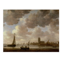 View of Dordrecht Downstream from the Grote Kerk, Postcard