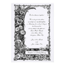 Viktorianische Blumen, die Einladung Wedding sind