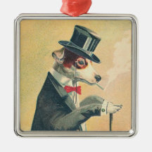Viktorianische Hundeweihnachtsverzierung Weihnachtsbaum Ornamente