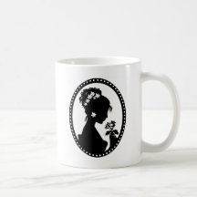 Viktorianische Miniatur-Silhouette Tee Tasse