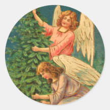 Viktorianische Weihnachtsengels-Aufkleber