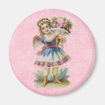 Viktorianischer Blumenengel Kühlschrankmagnet