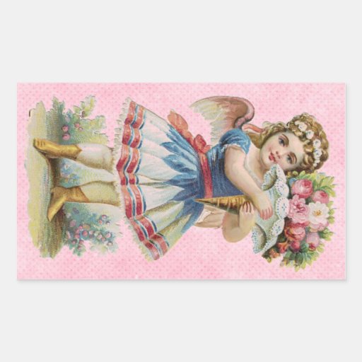 Viktorianischer Blumenengel Sticker