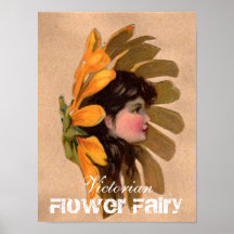 Viktorianisches Blumen-Fee-Plakat