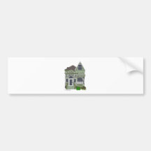 Viktorianisches "gemaltes Damen" - Grün Auto Sticker