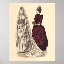 Viktorianisches Hochzeitskleid Plakat