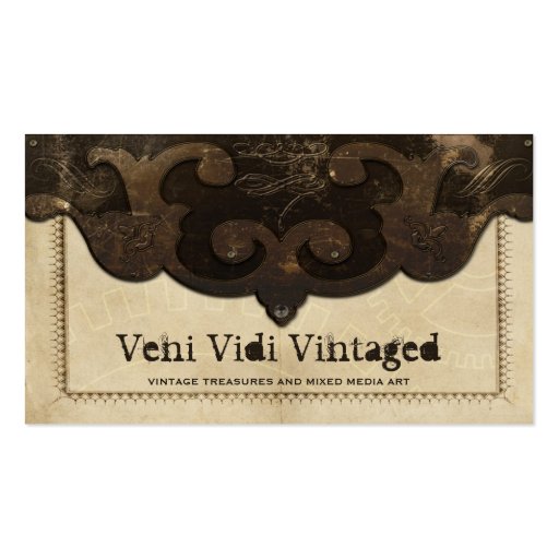 Viktorianisches Steampunk Leder u. Gang-Geschäfts- Visitenkarten