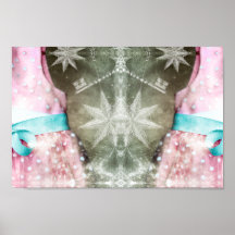 Viktorianisches Winter-Märchenland für Mädchen-Bän Posterdruck