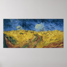 Vincent van Goghs Weizen-Feld mit Krähen (1890) Plakatdruck