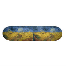Vincent van Goghs Weizen-Feld mit Krähen (1890) Individuelles Skateboard