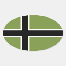 Vinland Flagge - ovale Aufkleber