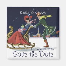 Vintag Save the Date! Kühlschrankmagnet