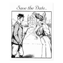 Vintag Save the Date Postkarten