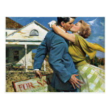 Vintage Adressenänderung, Liebe und Romance Postkarten