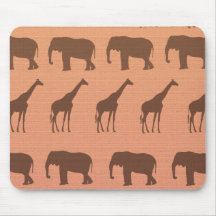 Vintage afrikanische wild lebende Tiere Mousepad
