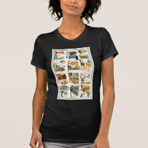 Vintage Alphabet-Diagramm-Lehrergeschenke T-shirt