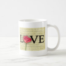 Vintage altmodische Liebe Kaffeehaferl