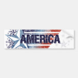 Vintage Amerika-Flagge mit Stern - Erinnerungstag Auto Sticker