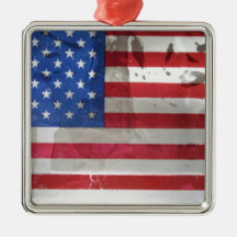 Vintage amerikanische Flagge Weihnachtsbaum Ornamente