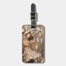 Vintage Arthur Rackham Alice In Wonderland Art Bag Tags