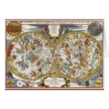 Vintage Astronomie, himmlische Planisphere-Karte