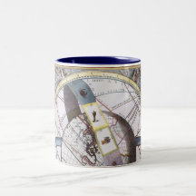 Vintage Astronomie, himmlischer TierkreisPlanisphe Tasse