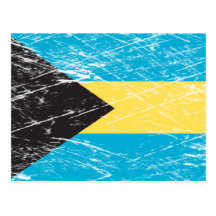 Vintage Bahamas-Flagge Postkarte