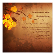 Vintage beunruhigte wedding Einladung des Herbstla
