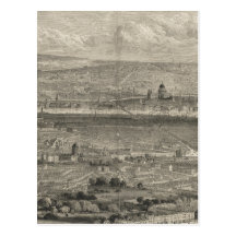 Vintage bildhafte Karte von London England (1861) Postkarten