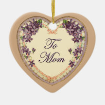 Vintage Blumenherzen u. Blumen Weihnachtsornament