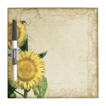 Vintage Blumensonnenblumen - Herbst-Fall-Dekor Whiteboard