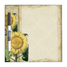 Vintage Blumensonnenblumen - Herbst-Fall-Dekor Memoboard