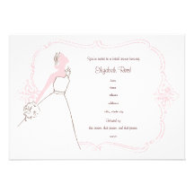 Vintage Braut-Brautparty-Einladung