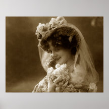 Vintage Braut Plakatdruck
