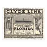 Vintage Clyde-Linie Florida-Dampfer-Anzeige Postkarte